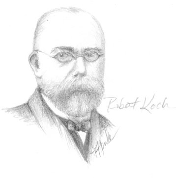 Figure 1.10. Robert Koch. The German Physician Robert Koch. Drawing by Tammi Henke